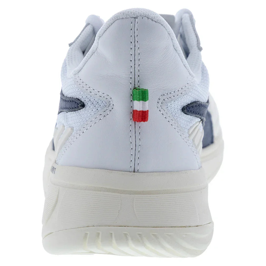 B. Elite Star Tennis Shoes White and Blue Corsair DIADORA
