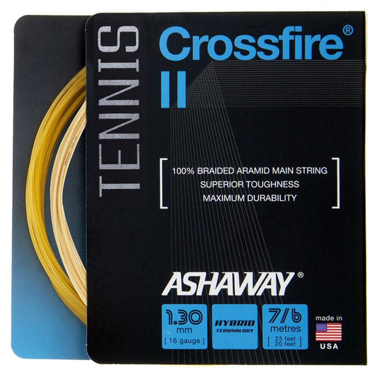 Crossfire II 16G Tennis String Strings ASHAWAY Yellow