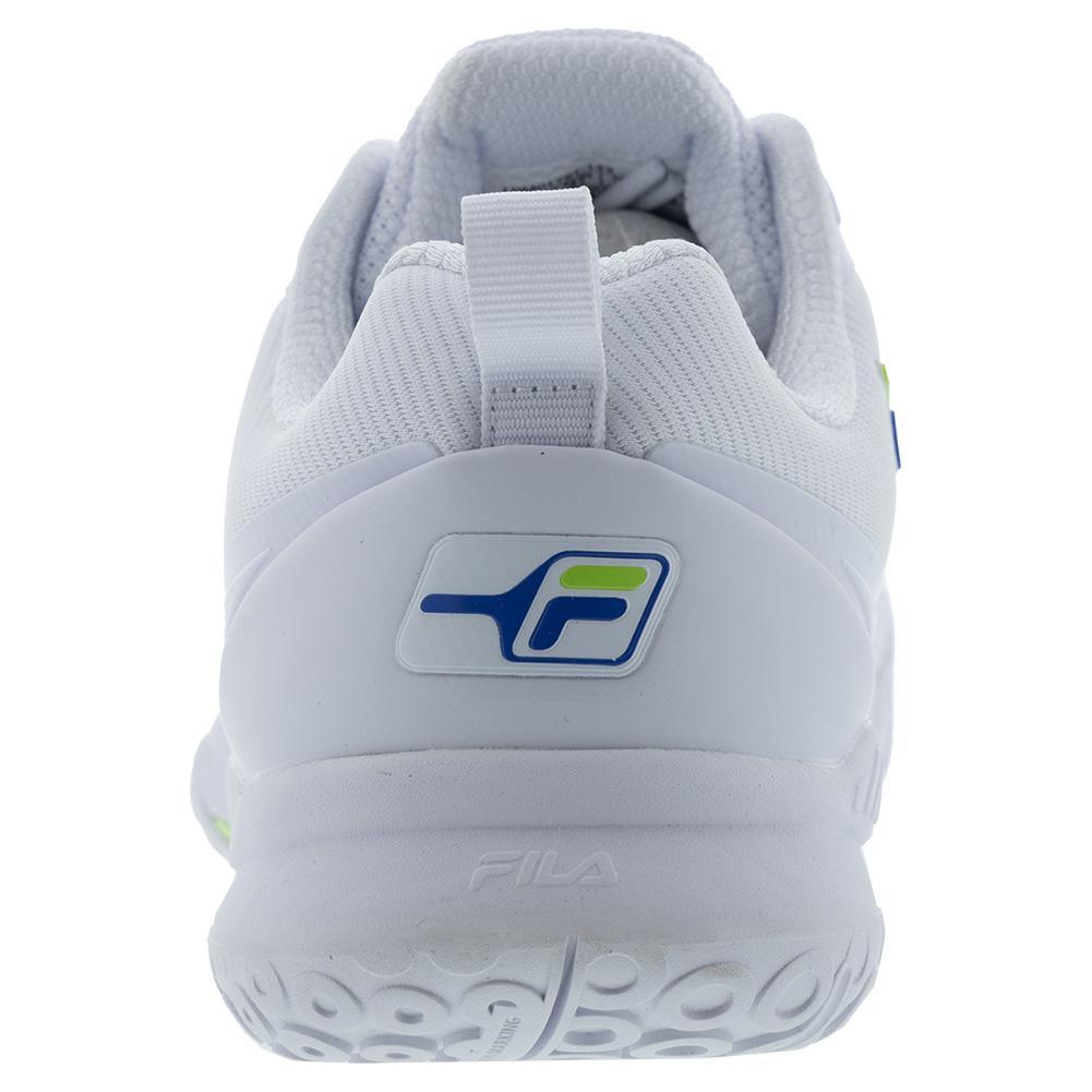 Mens Volley Burst Pickleball Shoes White and Green Gecko SHOES FILA