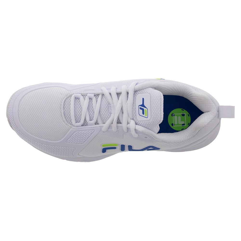 Mens Volley Burst Pickleball Shoes White and Green Gecko SHOES FILA
