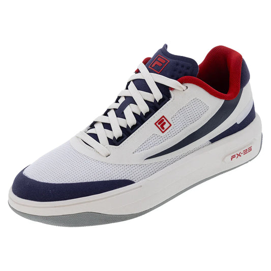 Men`s FX-25 Tennis Shoes White and Navy FILA 7 White