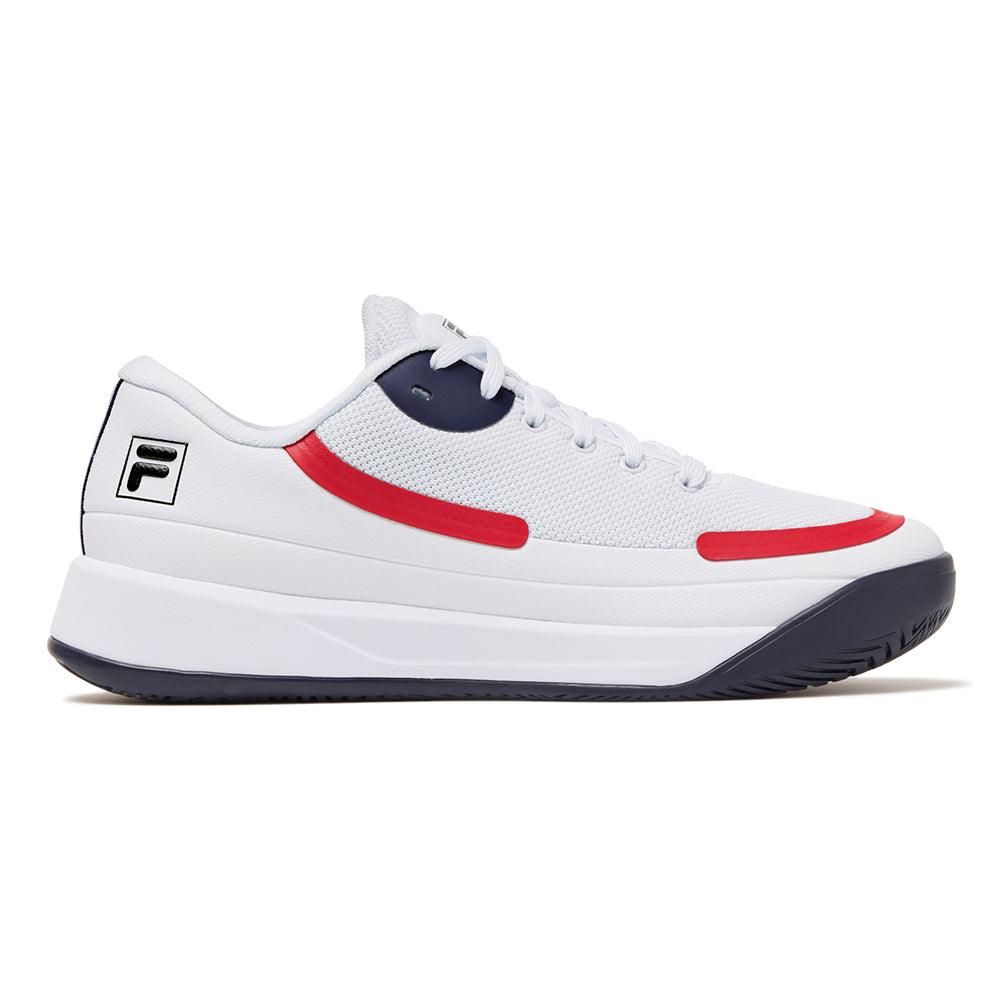 Men`s Quick Ace Tennis Shoes White and Navy FILA