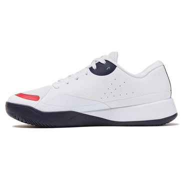 Men`s Quick Ace Tennis Shoes White and Navy FILA