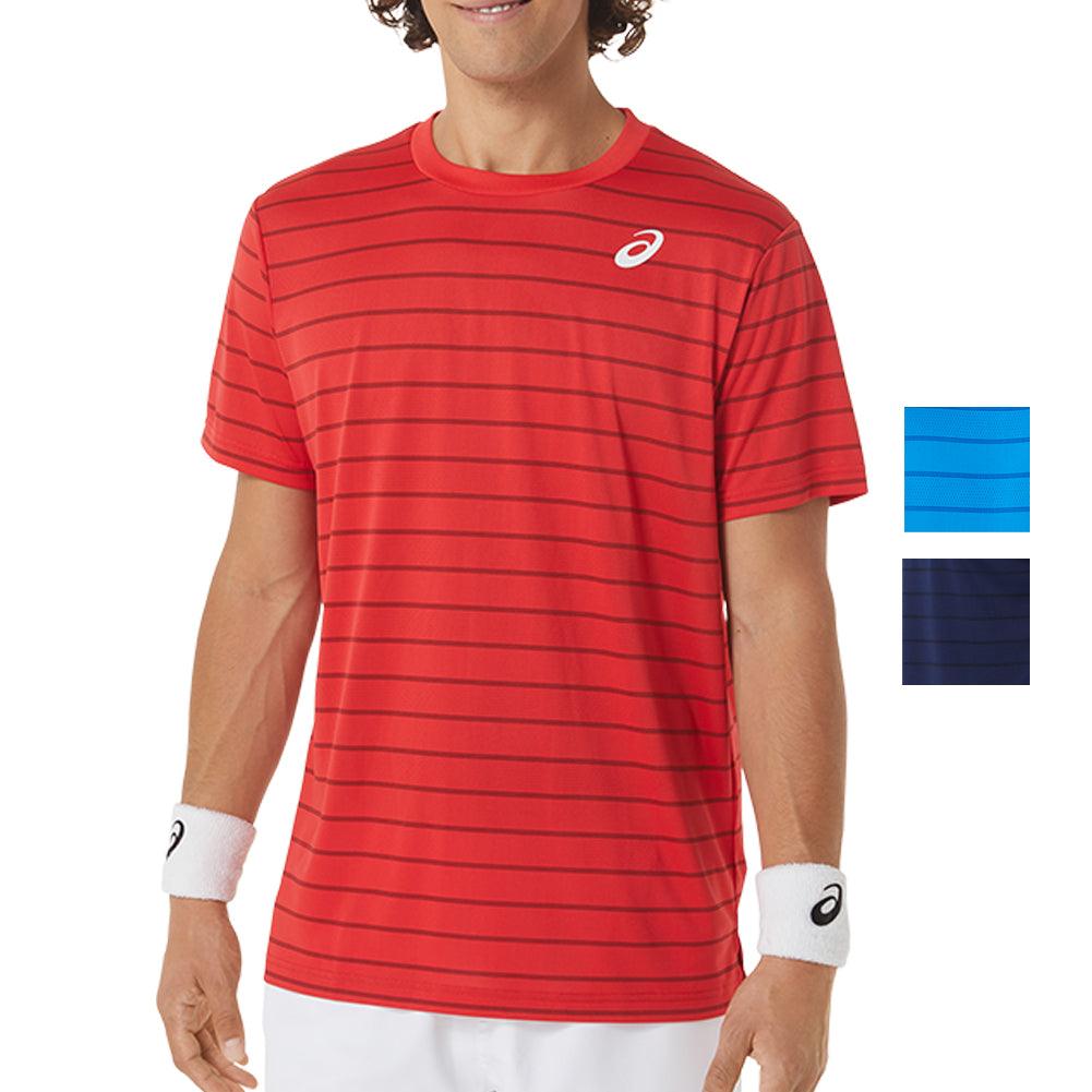 Men`s Court Stripe Short Sleeve Tennis Top ASICS