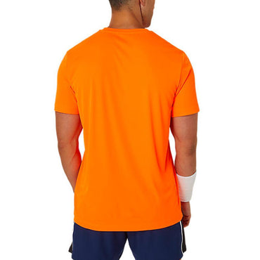 Men`s GS Graphic Tennis Tee Shocking Orange OTHER ASICS
