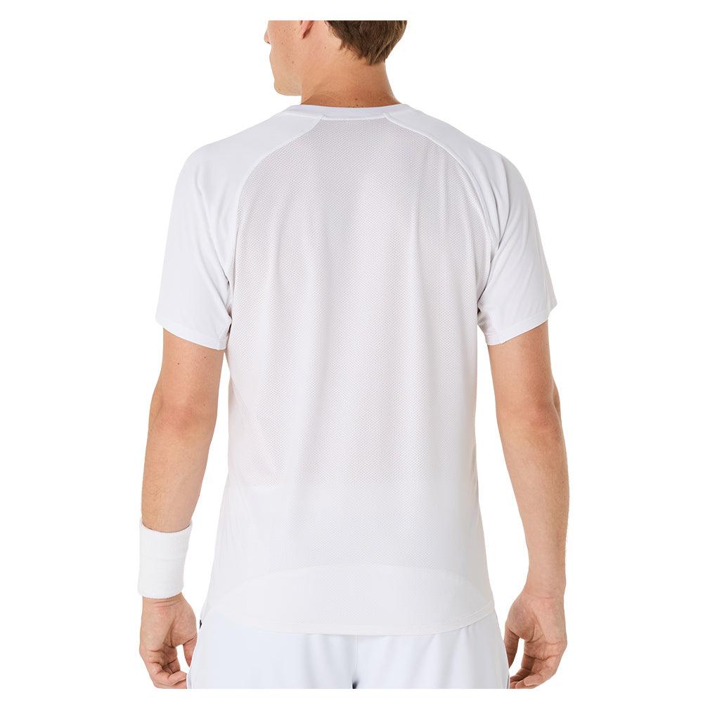 Men`s Match ACTIBREEZE Short Sleeve Tennis Top Brilliant White MENS APPAREL ASICS