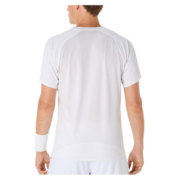 Men`s Match ACTIBREEZE Short Sleeve Tennis Top Brilliant White MENS APPAREL ASICS