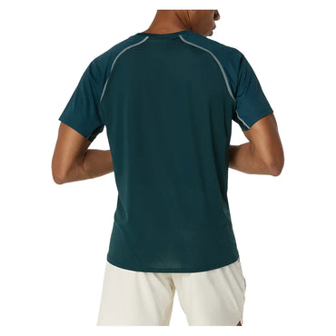 Men`s Match ACTIBREEZE Short Sleeve Tennis Top Saxon Green ASICS