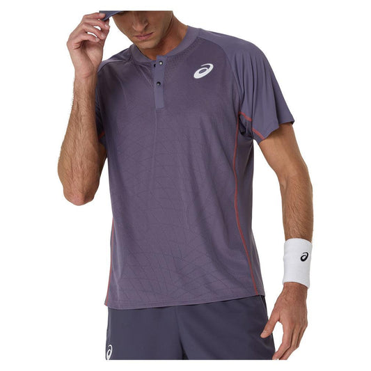 Men`s Match ACTIBREEZE Tennis Polo Greyish Purple MENS APPAREL ASICS S Purple