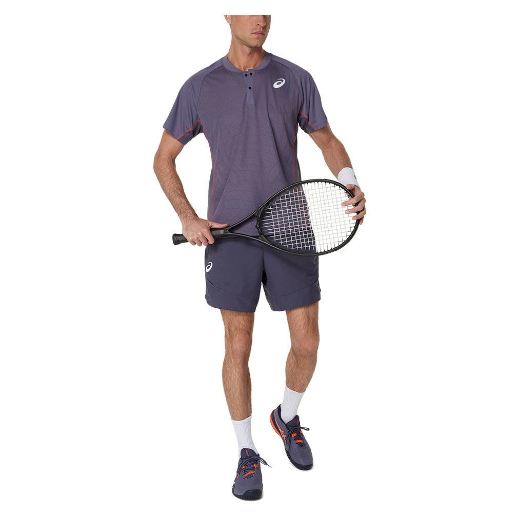 Men`s Match ACTIBREEZE Tennis Polo Greyish Purple MENS APPAREL ASICS