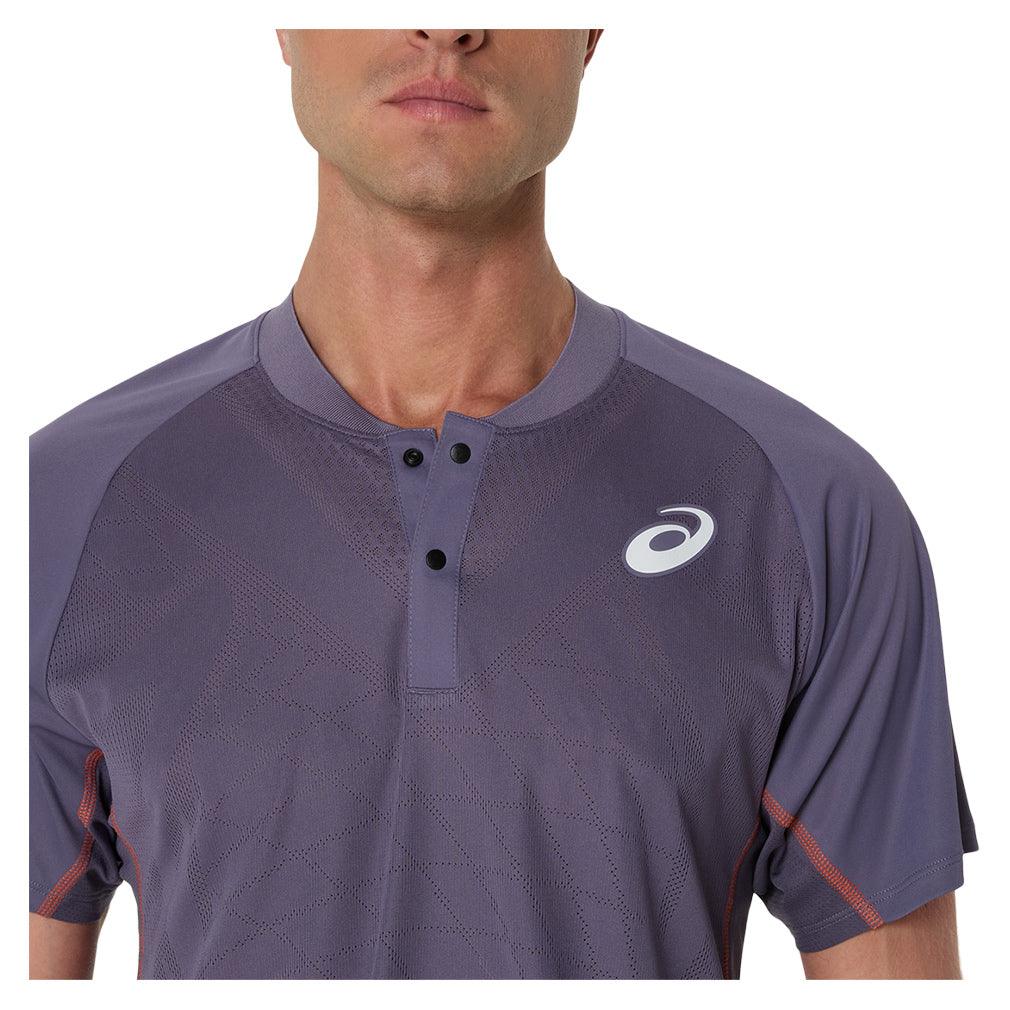 Men`s Match ACTIBREEZE Tennis Polo Greyish Purple MENS APPAREL ASICS