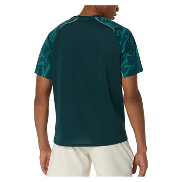 Men`s Game Short Sleeve Tennis Top Saxon Green ASICS