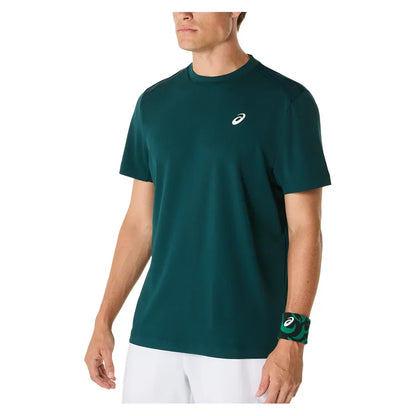 Men`s Court Short Sleeve Tennis Top Saxon Green ASICS
