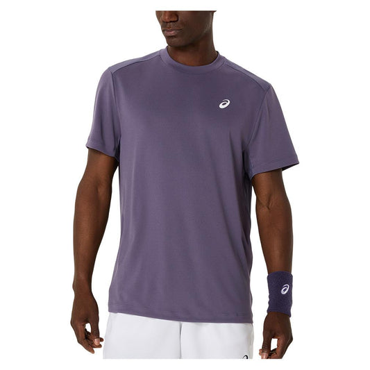 Men`s Court Short Sleeve Tennis Top Greyish Purple MENS APPAREL ASICS S Purple