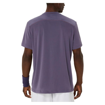 Men`s Court Short Sleeve Tennis Top Greyish Purple MENS APPAREL ASICS
