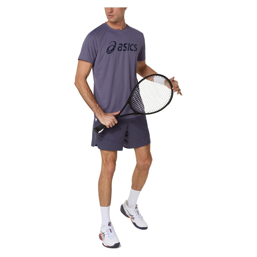Men`s Match Seasonal Graphic Tennis Tee Greyish Purple ASICS