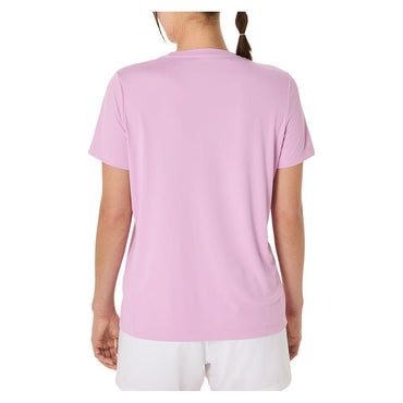 Women`s Court Graphic Tennis Tee Light Ube and Brilliant White ASICS
