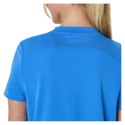 Women`s Court Short Sleeve Tennis Top Blue Coast ASICS