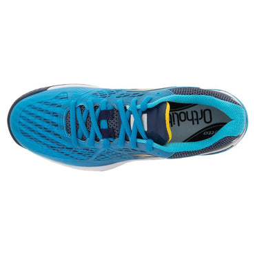 Men`s Mirage 100 Speed Tennis Shoes Blue Ocean and Saffron SHOES LOTTO