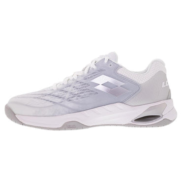 Women`s Mirage 100 Speed Tennis Shoes All White and Silver Metal 2 WOMENS SHOES LOTTO