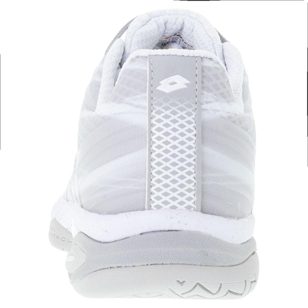 Women's Mirage 300 Speed Tennis Shoes All White and Silver Metal 2 Womens Shoes LOTTO