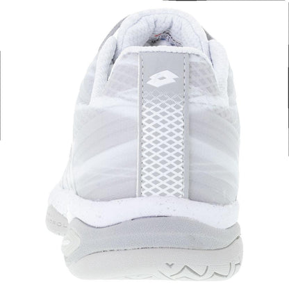 Women's Mirage 300 Speed Tennis Shoes All White and Silver Metal 2 Womens Shoes LOTTO