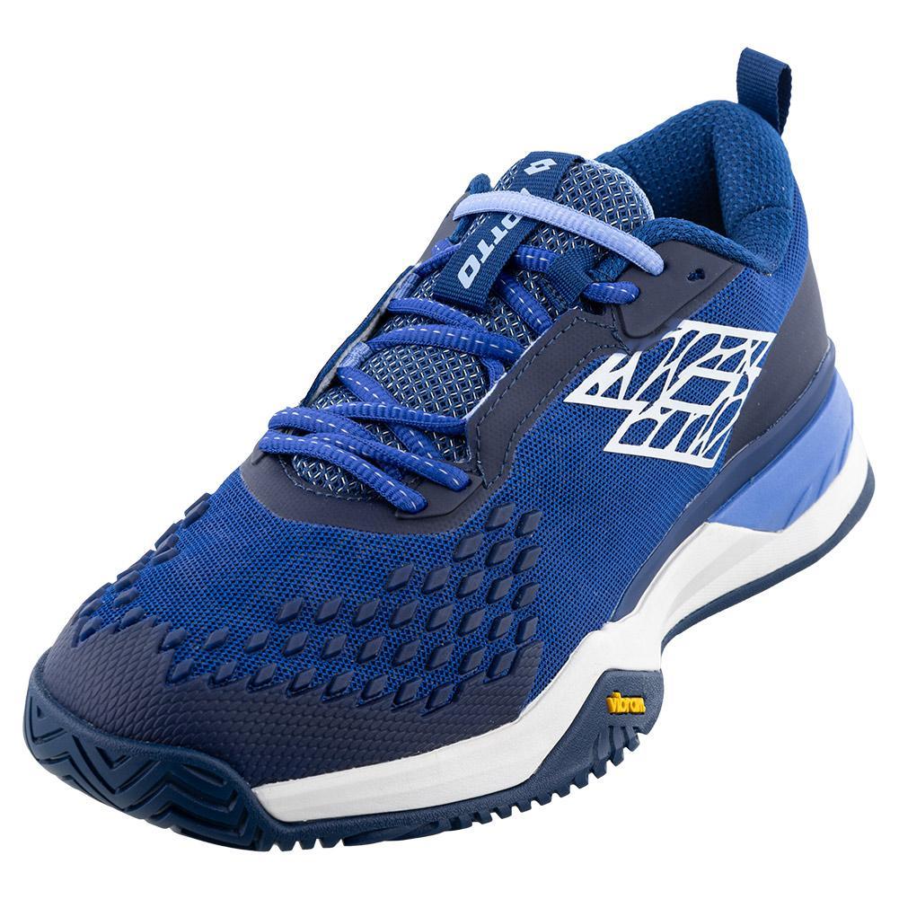 Men`s Raptor HyperPulse 100 Speed Tennis Shoes Royal Gem and All White TOP TENNIS SHOES LOTTO 8