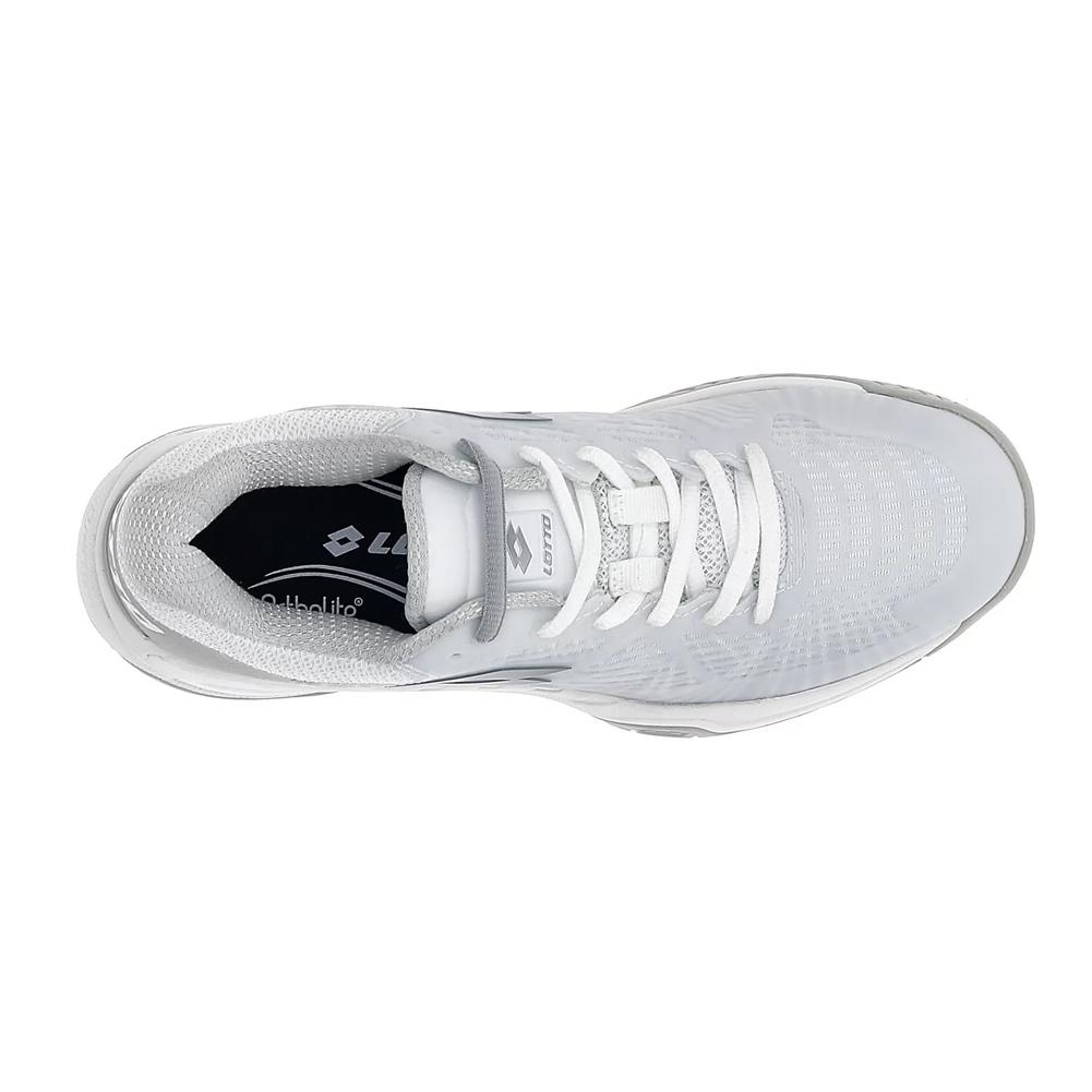 Women`s Mirage 100 Speed Tennis Shoes All White and Cool Gray 9c WOMENS SHOES LOTTO