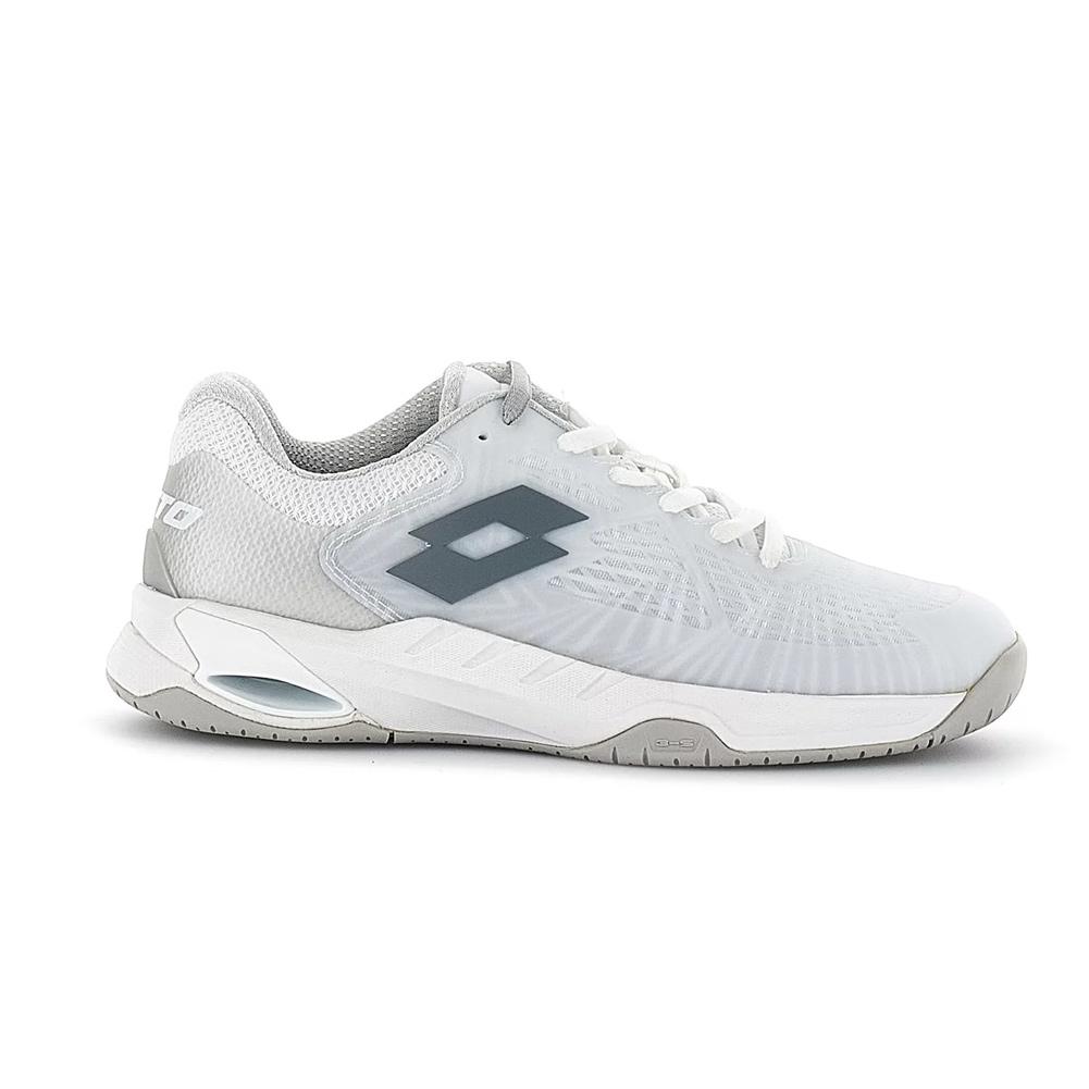 Women`s Mirage 100 Speed Tennis Shoes All White and Cool Gray 9c WOMENS SHOES LOTTO