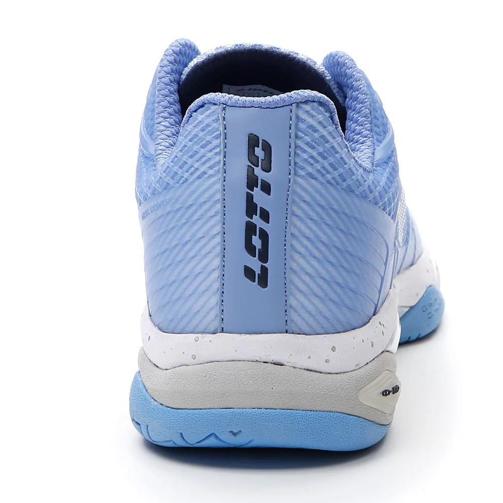 Women's Mirage 300 3rd Speed Tennis Shoes Chambray Blue and All White Womens Shoes LOTTO 6.5