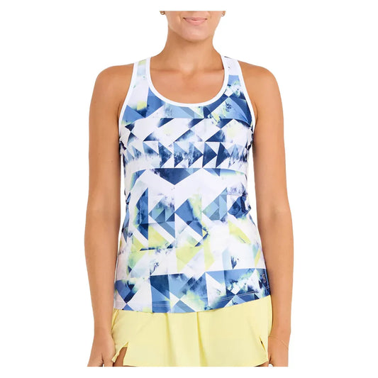 Women`s Racerback Tennis Tank Kaleidoscope SOFIBELLA XS