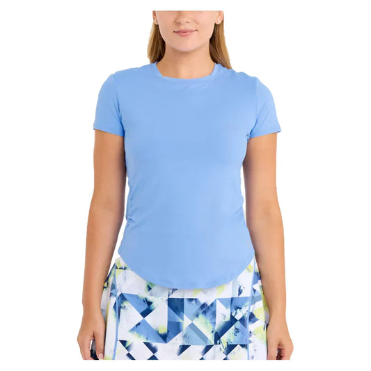 Women`s Short Sleeve Tennis Top Periwinkle SOFIBELLA XS