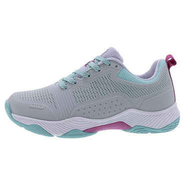 Women`s Fresh Shot Miami Pickleball Shoes Grey and Turquoise Womens Shoes ACACIA