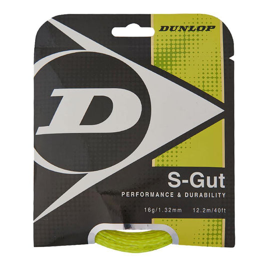 S-Gut 16G Yellow Tennis String Strings DUNLOP Default Title