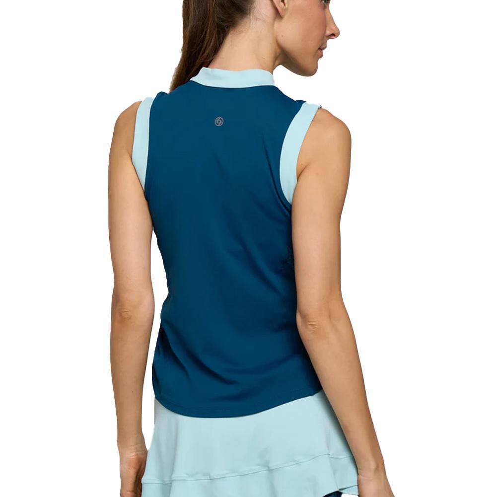 Women`s Elite Race Tennis Tank Harbor and Pastel WOMENS APPAREL LIJA Blue L