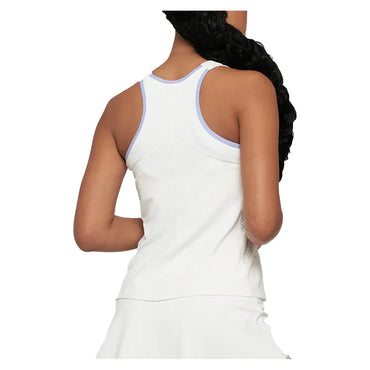 Women`s Elite Ladder Tennis Tank White and Iris LIJA