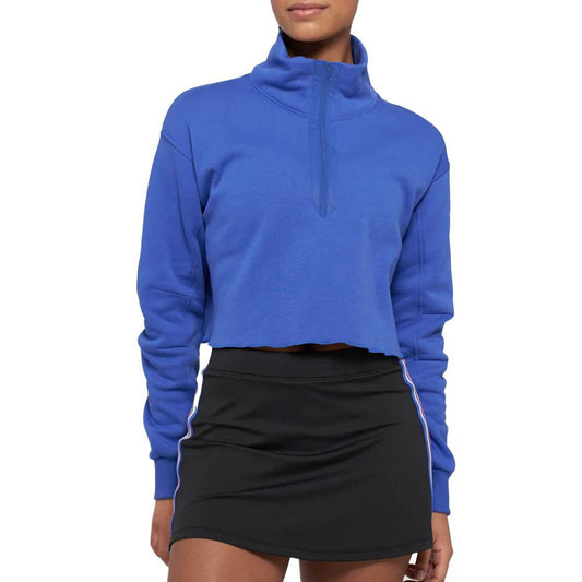 Women`s Cloud Zip It Up Tennis Pullover Royal Blue LIJA XS Blue