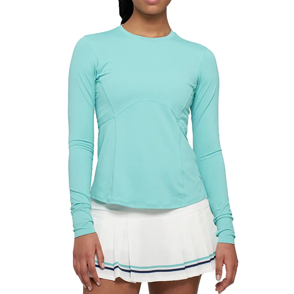 Women`s Solar Titan Long Sleeve Tennis Top Aquamarine LIJA