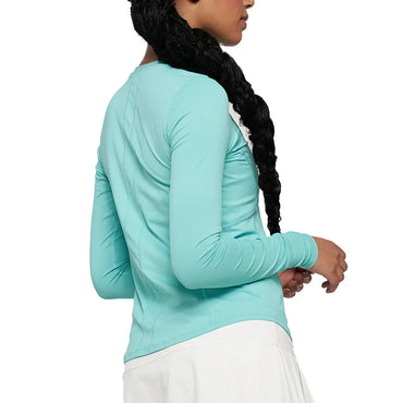 Women`s Solar Titan Long Sleeve Tennis Top Aquamarine LIJA