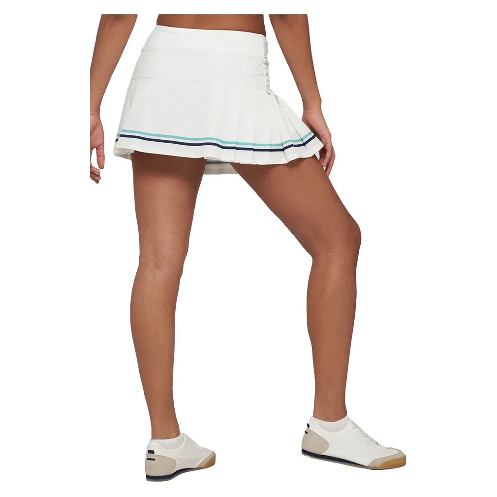 Women`s Nevo Club 13 Inch Tennis Skort White and Lagoon LIJA