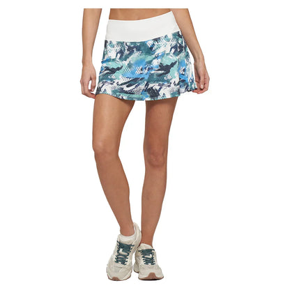 Women`s Hybrid Patina Printed 14 Inch Tennis Skort Graffiti and White LIJA