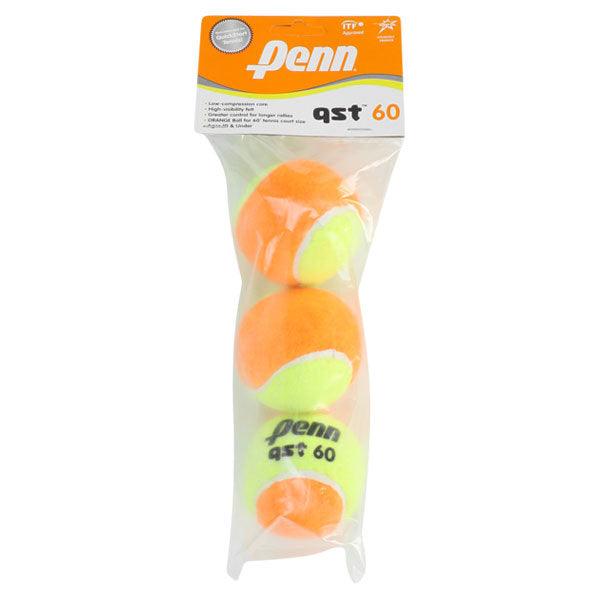 Quick Start 60 Foot 3 Ball Pack Tennis Balls PENN Orange