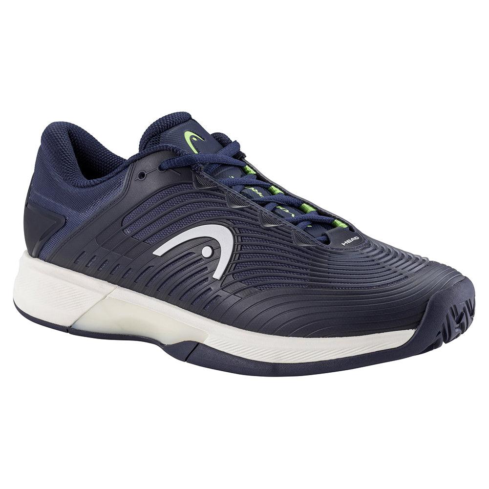 Men`s Revolt Pro 4.5 Tennis Shoes Navy and Lime HEAD