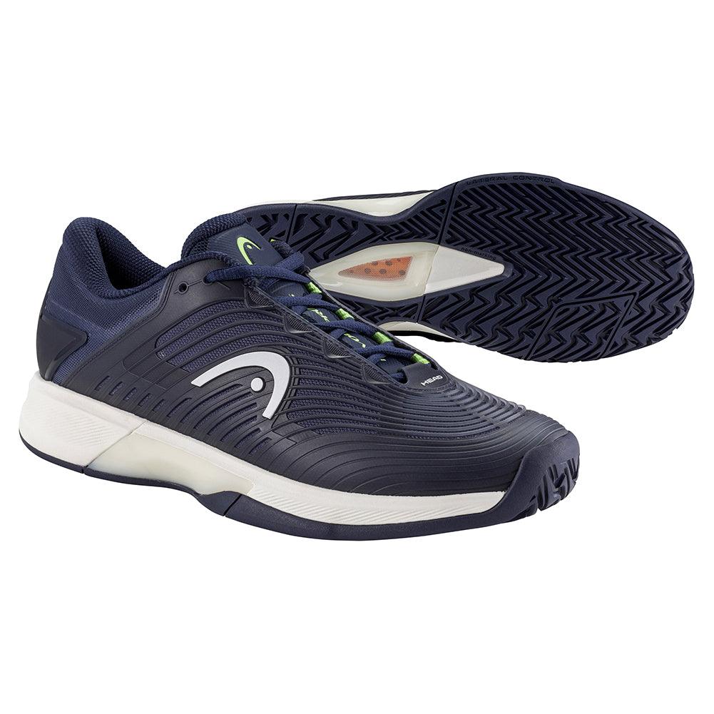 Men`s Revolt Pro 4.5 Tennis Shoes Navy and Lime HEAD