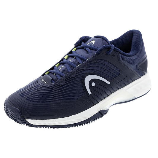 Men`s Revolt Pro 4.5 Clay Tennis Shoes Navy and Lime HEAD 7 Blue