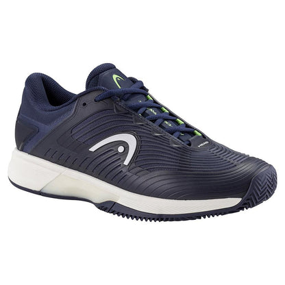 Men`s Revolt Pro 4.5 Clay Tennis Shoes Navy and Lime HEAD