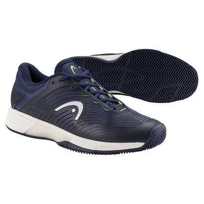 Men`s Revolt Pro 4.5 Clay Tennis Shoes Navy and Lime HEAD