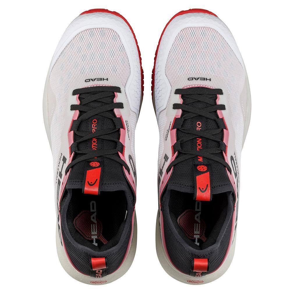 Men`s Motion Pro Pickleball Shoes White and Red SHOES HEAD