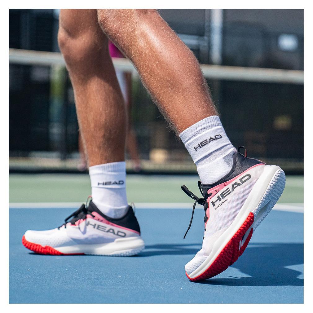 Men`s Motion Pro Pickleball Shoes White and Red SHOES HEAD