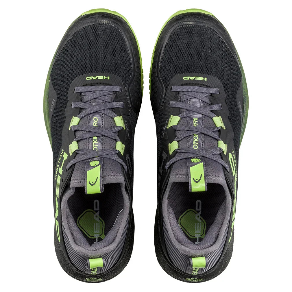 Men`s Motion Pro Pickleball Shoes Black and Lime HEAD